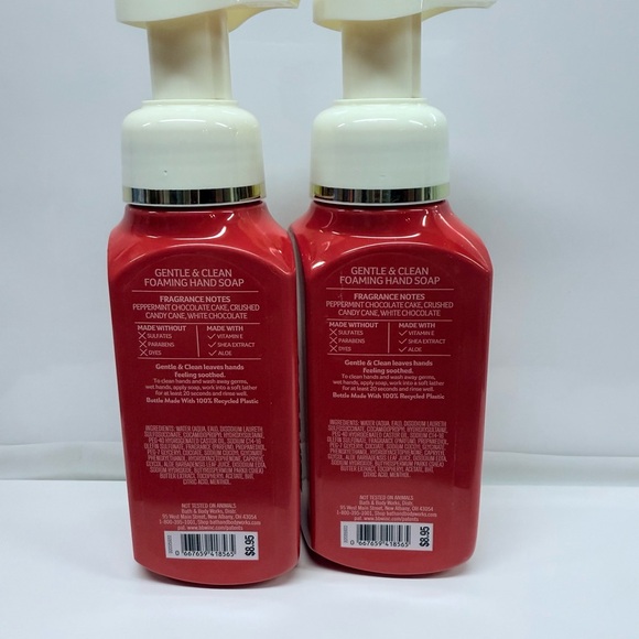 MILK BAR X BATH & BODY WORKS Peppermint Bark Truffle Hand Soap set of 2 - Picture 2 of 3